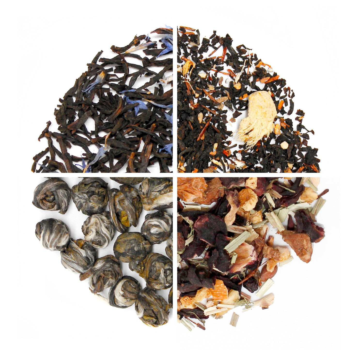 Founder's Foundation Collection - loose leaf tea sampler - loose 4 up