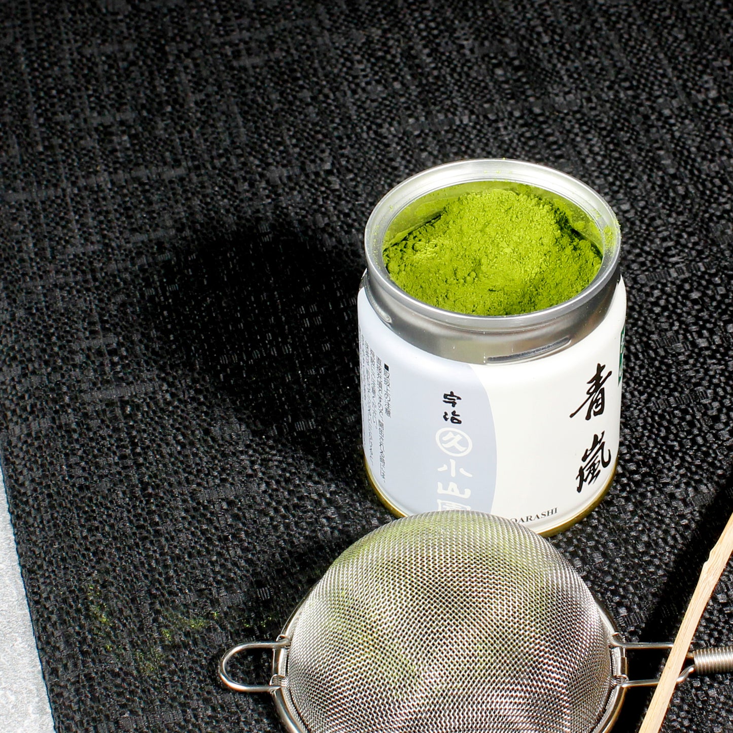 Aoarashi Ingredient Grade Matcha - Marukyu Koyamaen - Uji, Kyoto, Japan - open tin