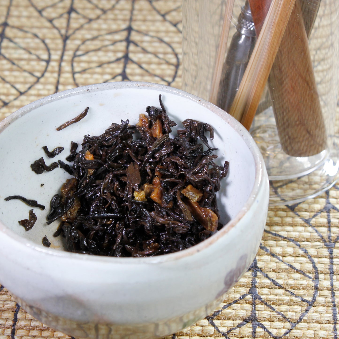 Bergamot Pu-Erh - wet leaves