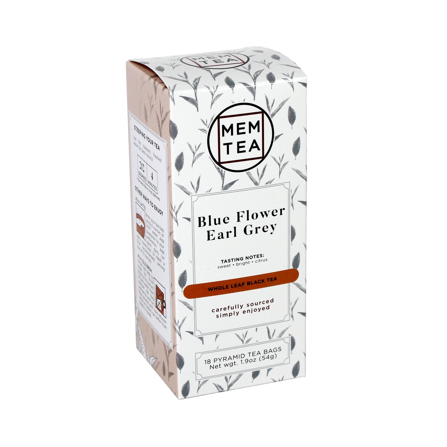 Blue Flower Earl Grey - Pyramid Teabag Box 18ct - front
