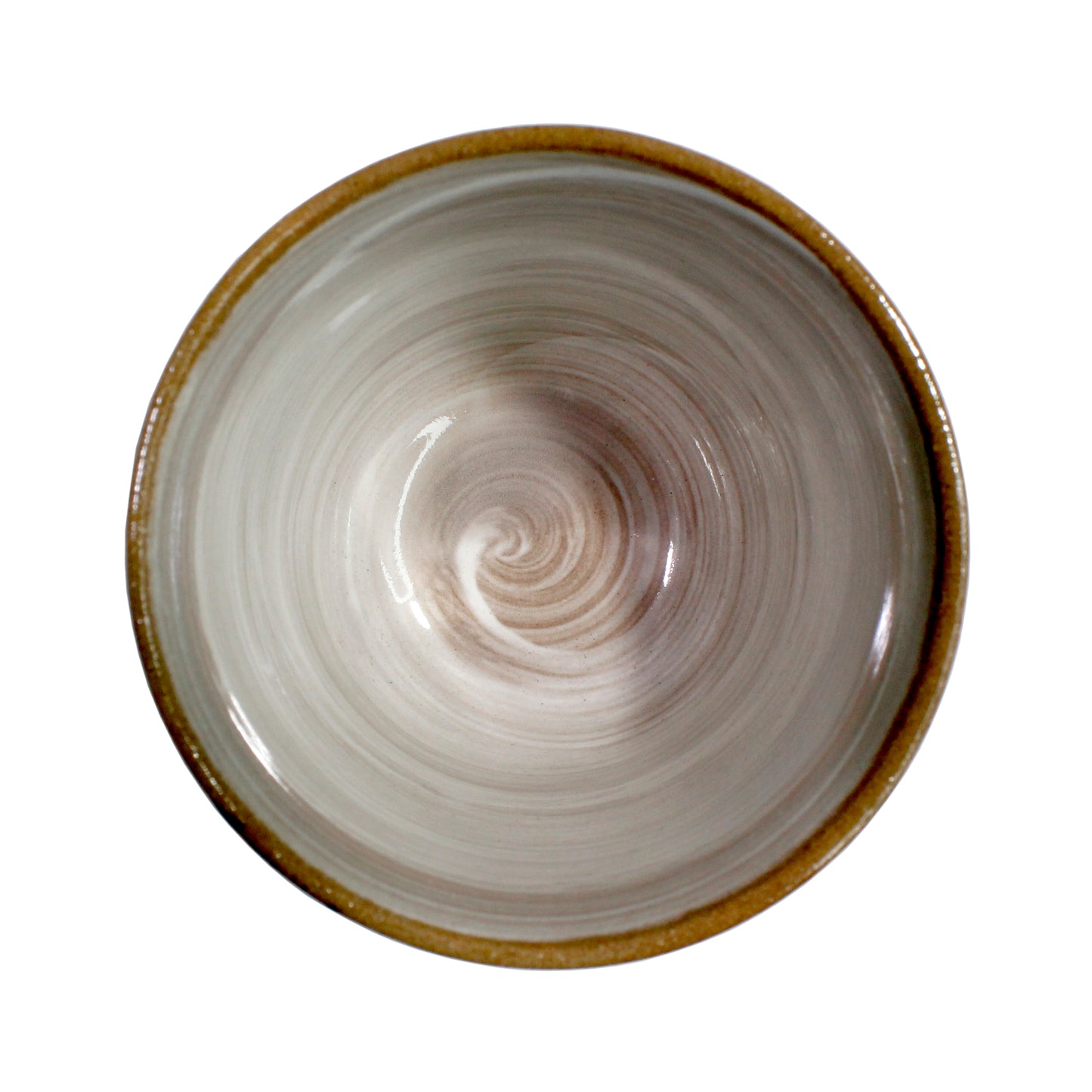 Ceramic Hand-Painted Blue Flower Cup - inside