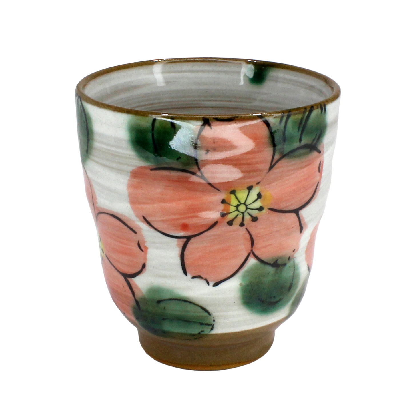 Ceramic Hand-Painted Red Flower Cup - product