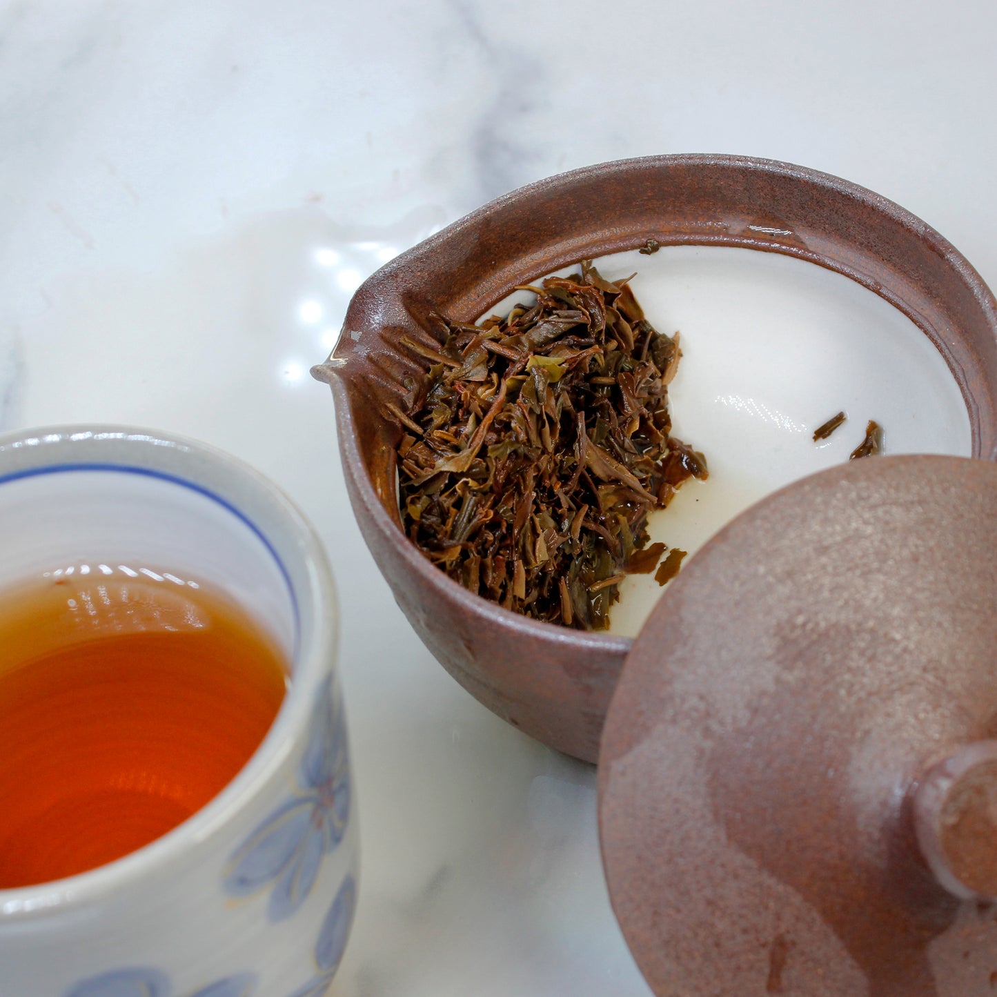 Darjeeling 2nd Flush: Castleton Estate - wet leaves