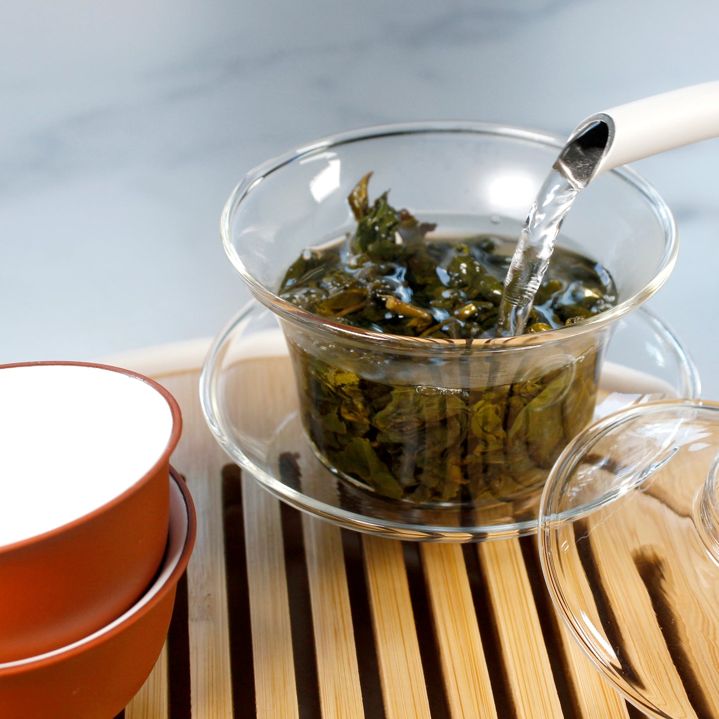 Golden Buds Milk Oolong: Jin Xuan - steeping