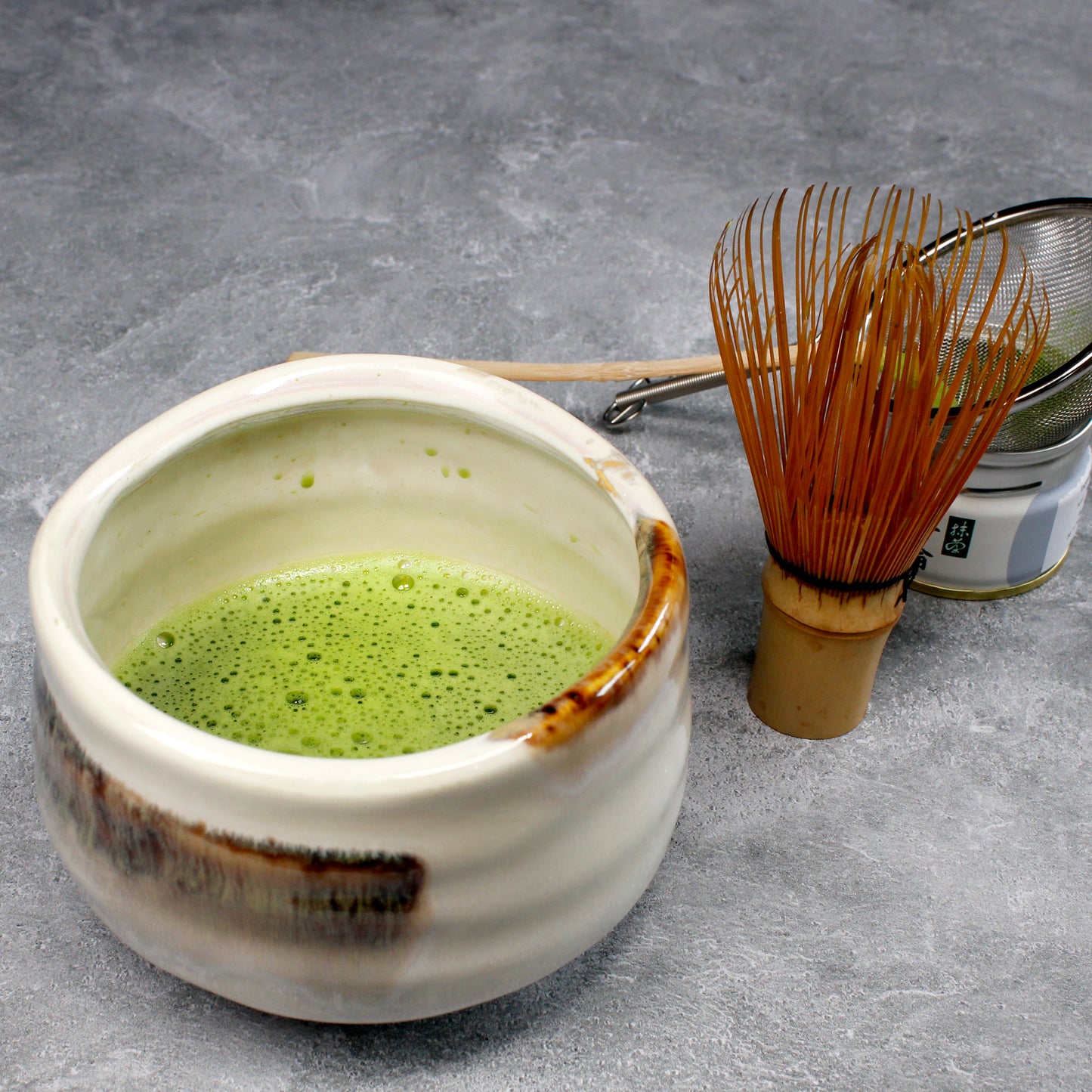Kinrin Ceremonial Grade Matcha - Marukyu Koyamaen - Uji, Kyoto, Japan - whisked