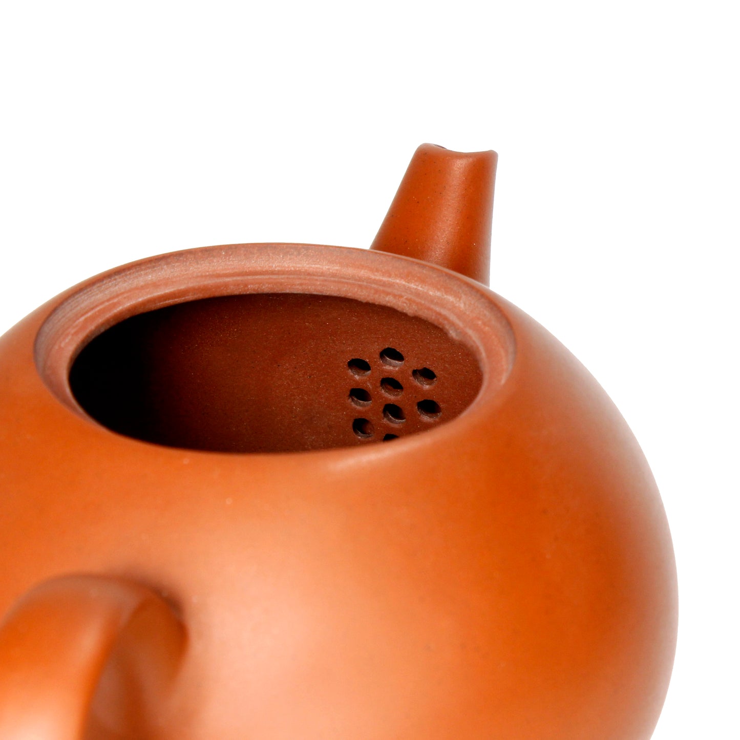 Large Red Clay Teapot - strainer