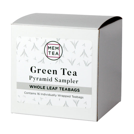 Green Tea Pyramid Teabag Sampler - Individually Wrapped
