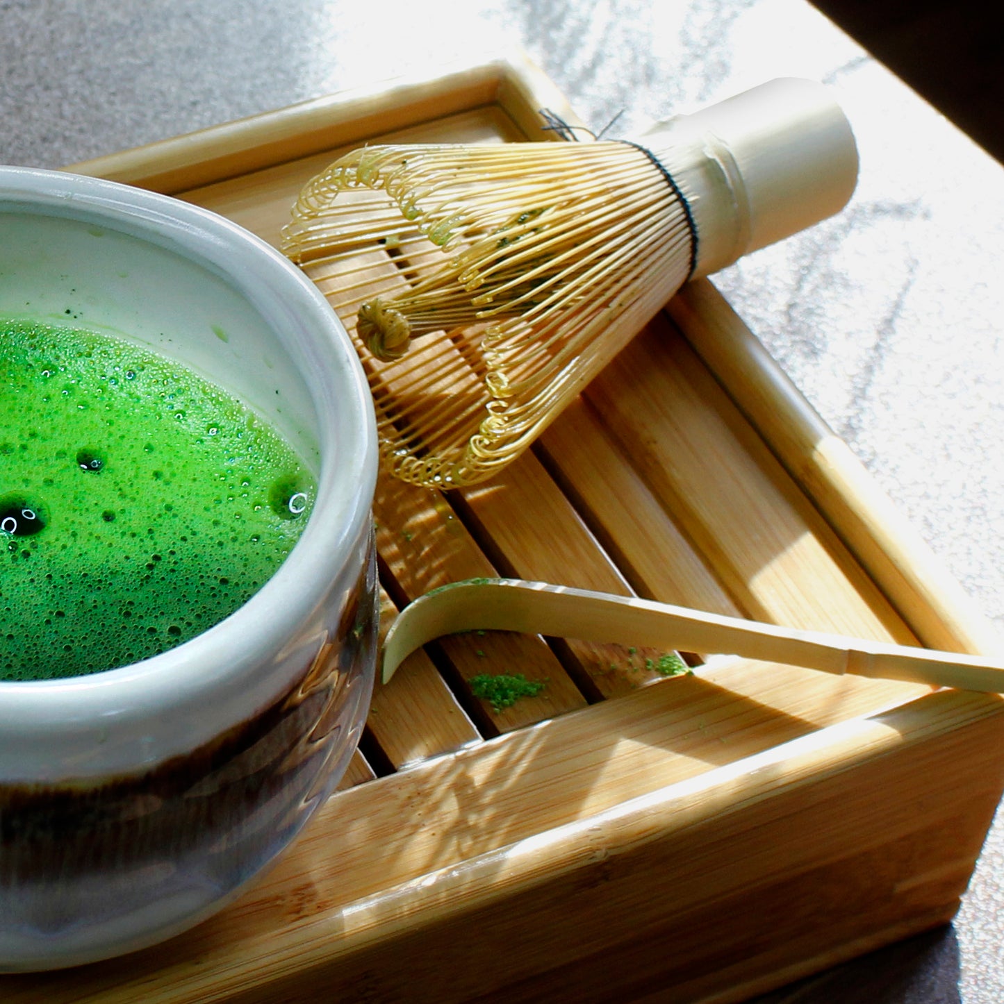 Bamboo Matcha Whisk - Chasen - with matcha set