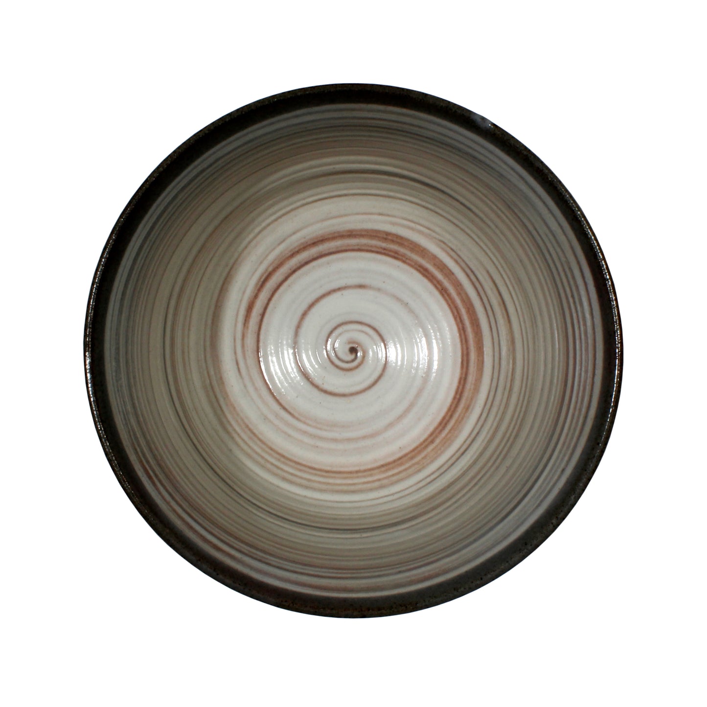 Swirl Ceramic Matcha Bowl - inside