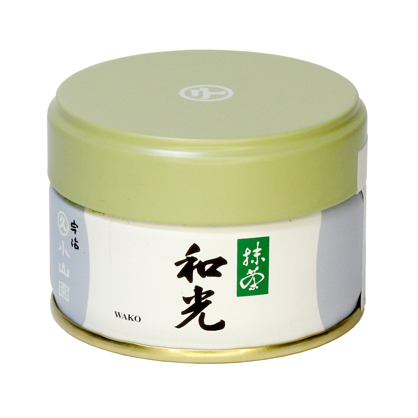Matcha: Wako (Marukyu Koyamaen) tin on a white background. Tasting Notes:
toasted seaweed • buckwheat • cocoa