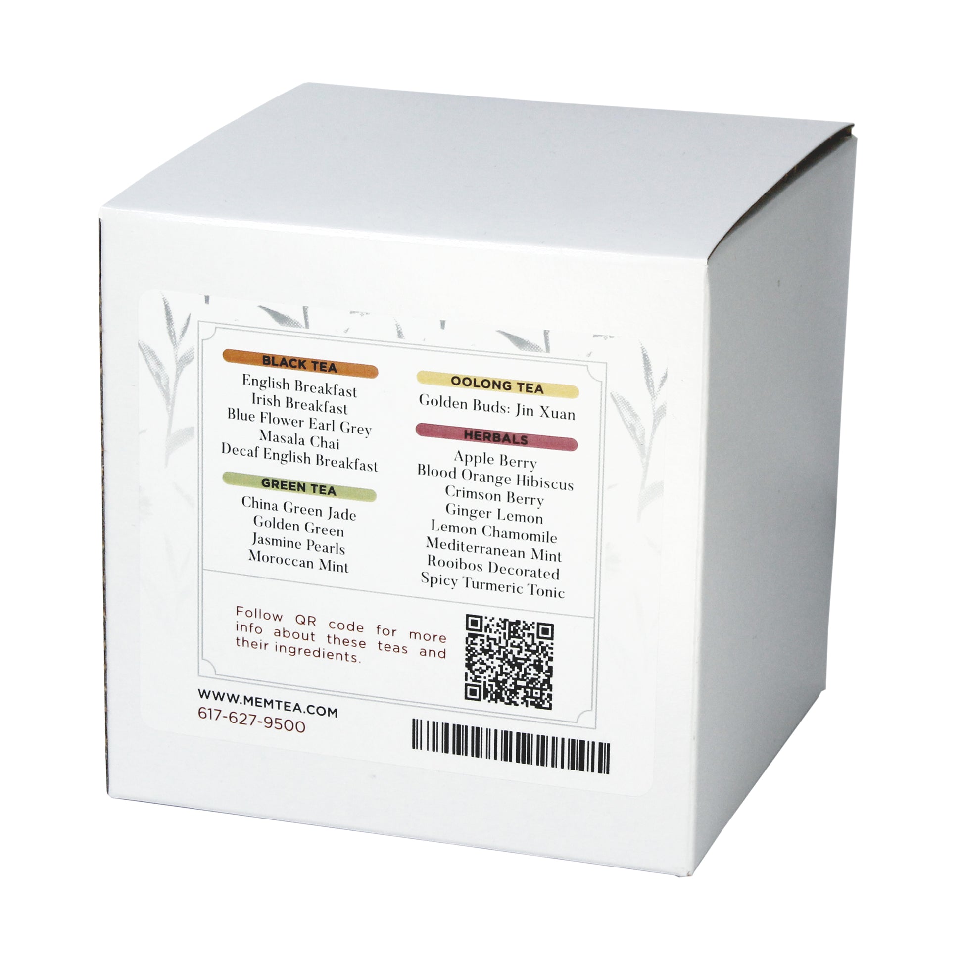 Pyramid Tea Bag Sampler - Individually Wrapped - box back