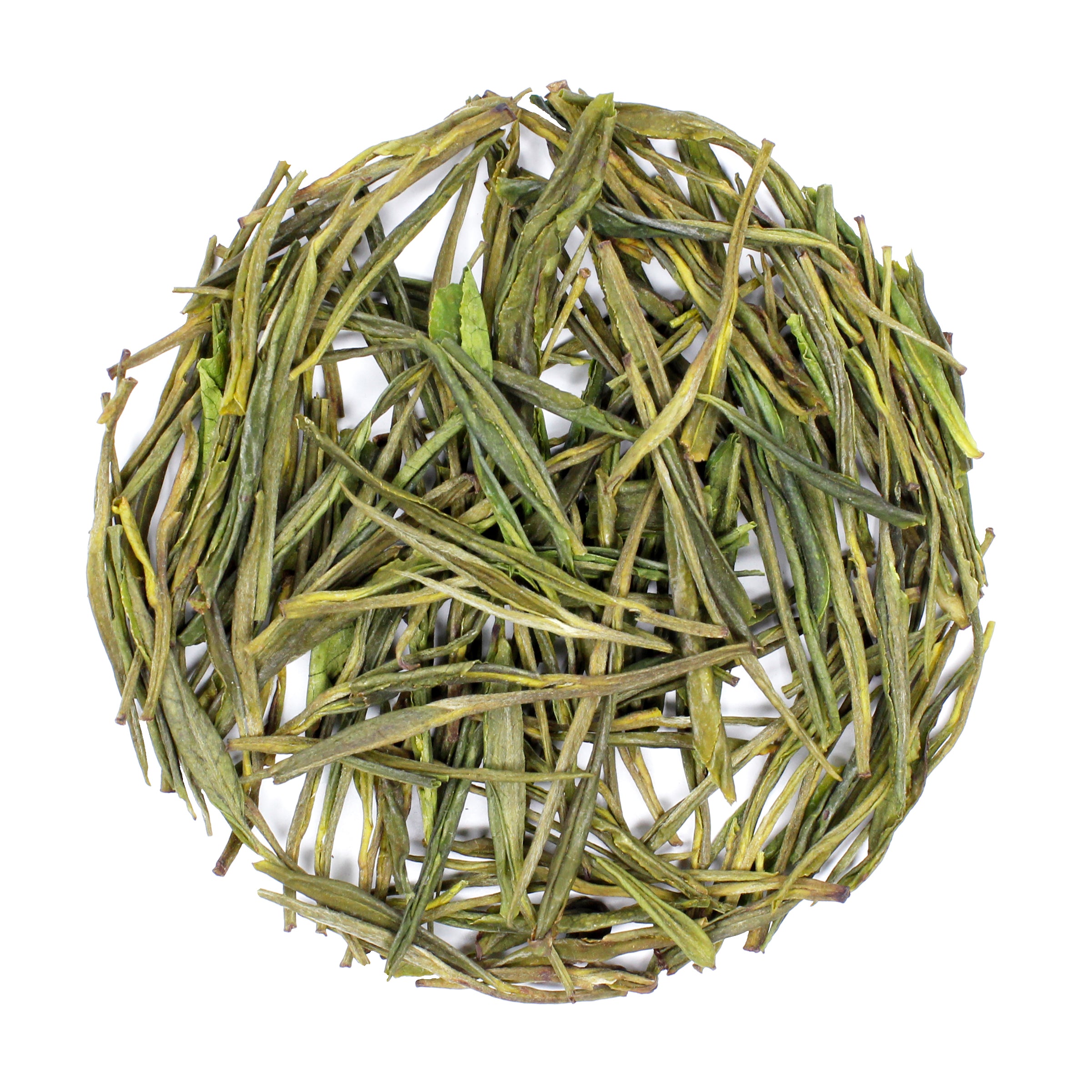 Anji Bai Cha on a white background. Tasting Notes:
honeysuckle • macadamia • alfalfa