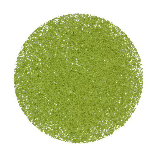Loose pile of Aoarshai Matcha on a white background. Ingredients: Camellia sinensis leaves.