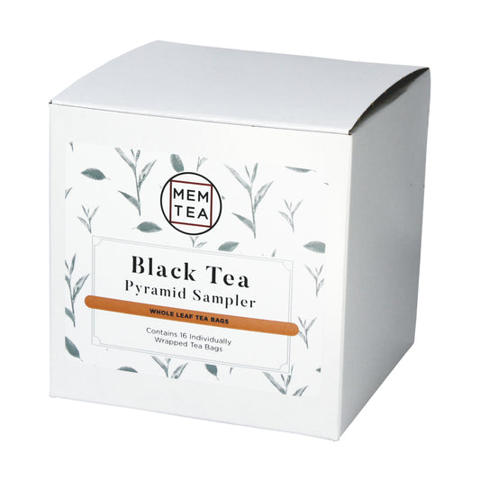 Black Tea Pyramid Tea Bag Sampler - Individually Wrapped - box front
