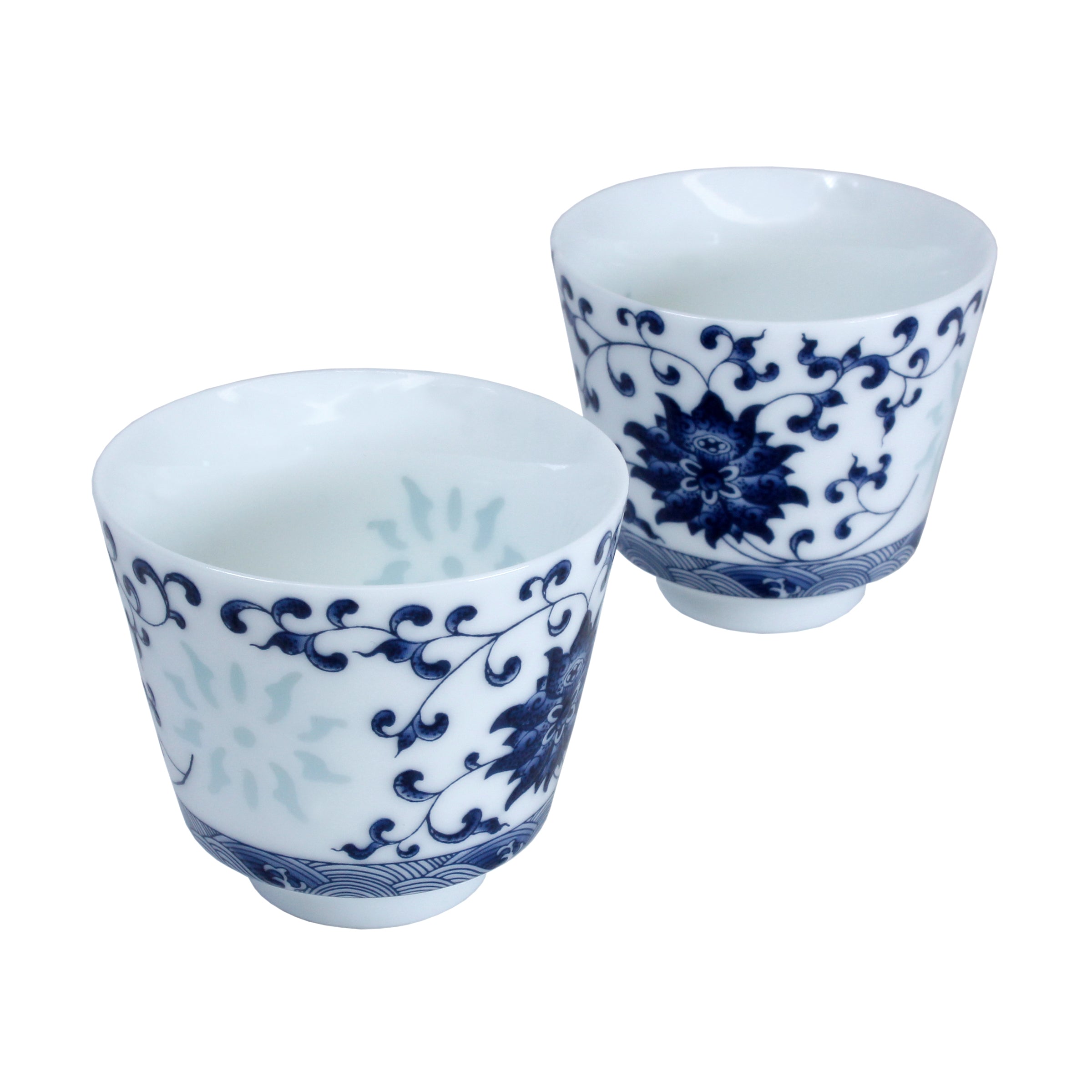 Blue Lotus Gong Fu Tea Cups - set of 2