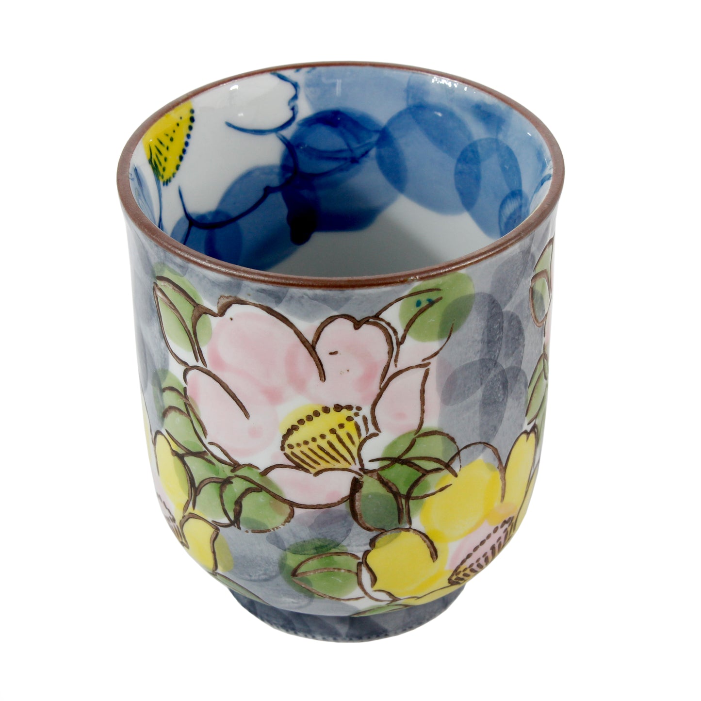 Blue Porcelain Hand-Painted Flower Cup - product