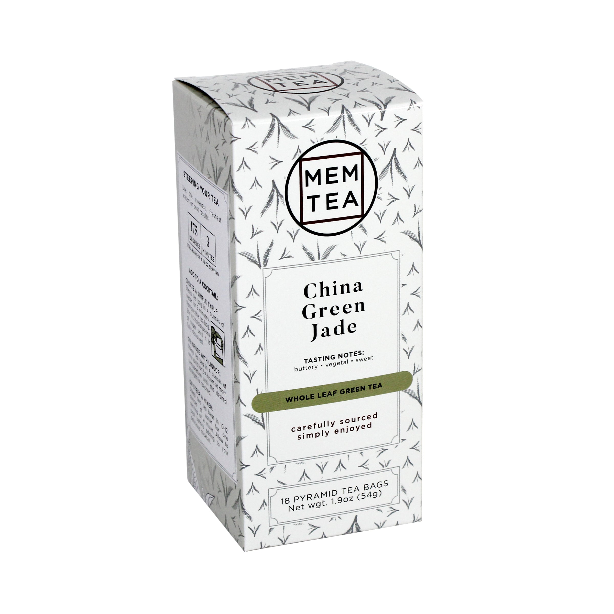 China Green Jade - Pyramid Teabag Box 18ct - front