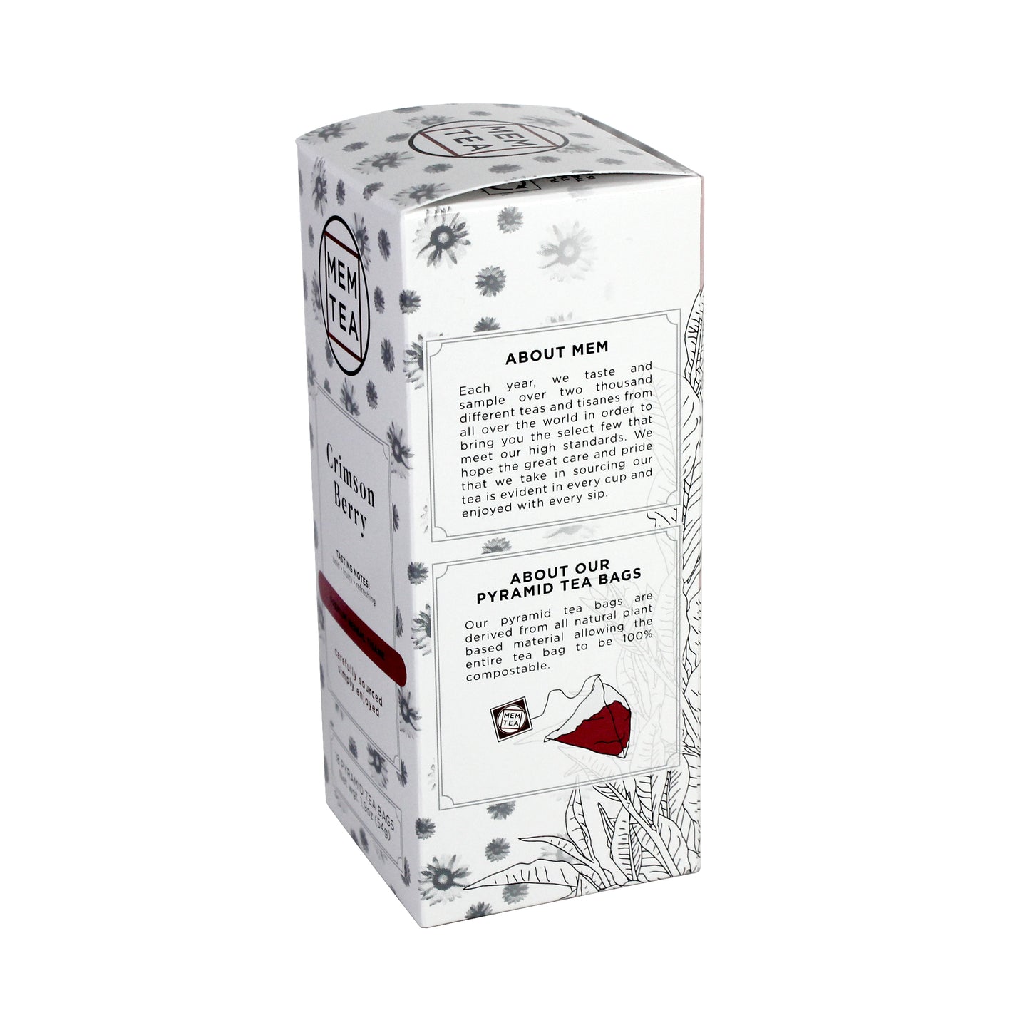 Crimson Berry - Pyramid Teabag Box 18ct - about MEM Tea