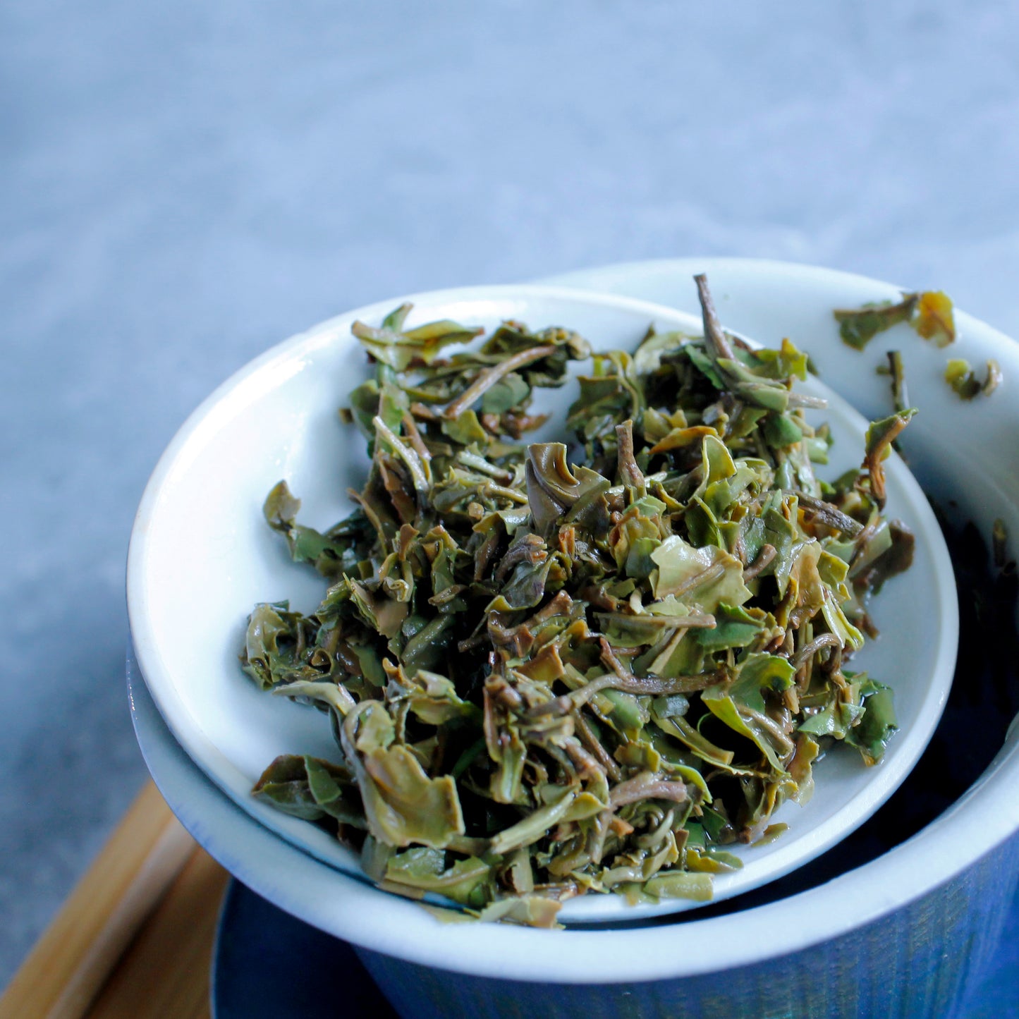 Darjeeling 1st Flush: Giddapahar Estate - wet leaves