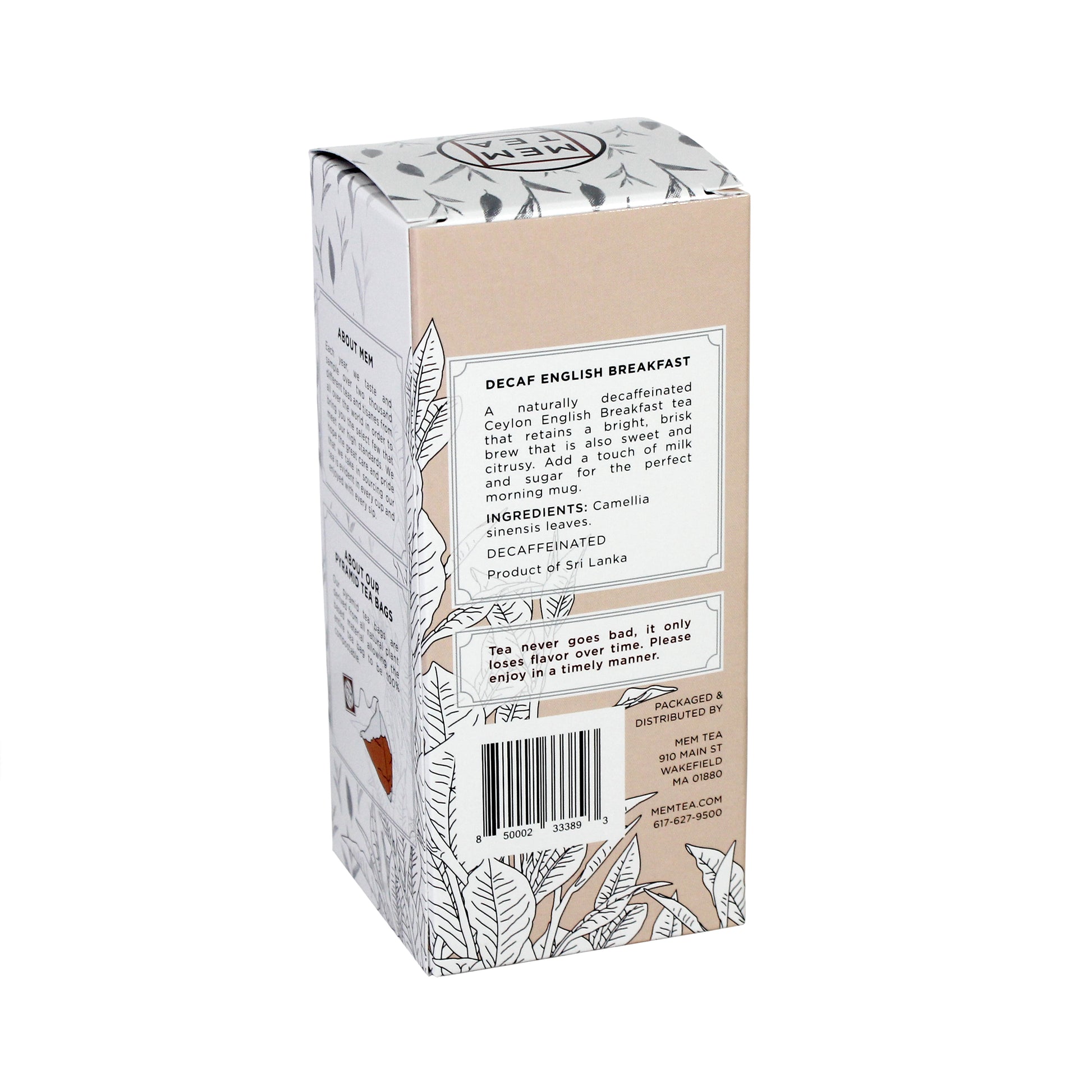 Decaf English Breakfast - Pyramid Teabag Box 18ct - about the tea