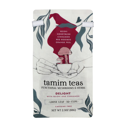 Delight - Tamim Teas - with Reishi & Cinnamon - retail pouch - front