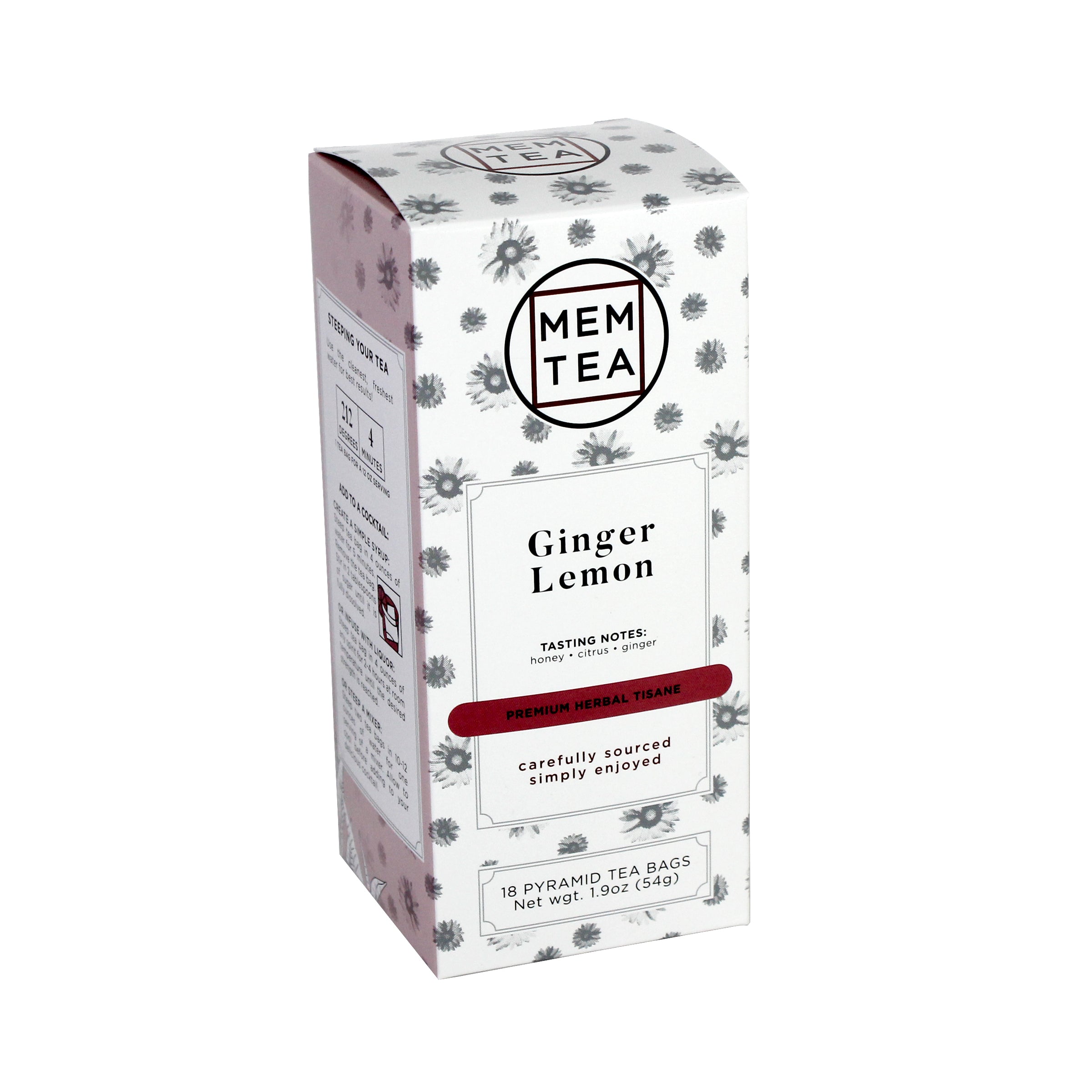 Ginger Lemon - Pyramid Teabag Box 18ct - front