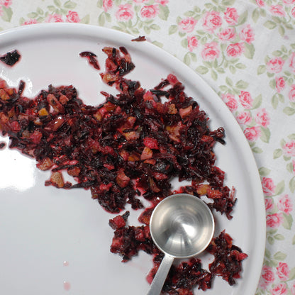 Hibiscus Lime Cooler - wet leaves