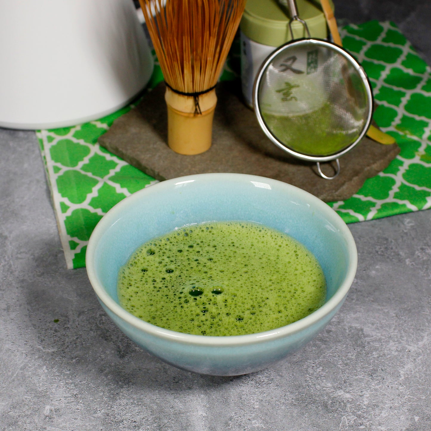 Jade Hare's Fur Matcha Bowl (Chawan) - 10 oz