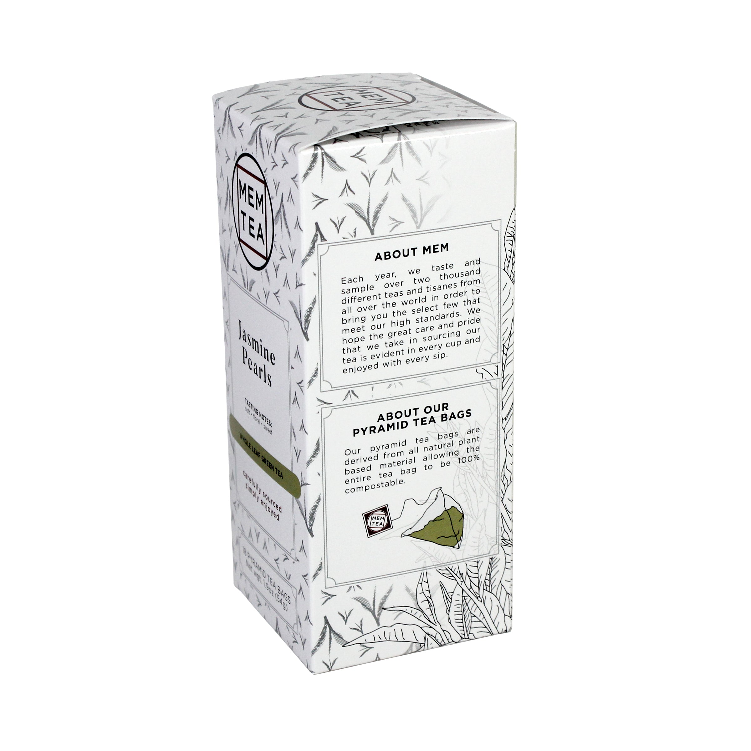 Jasmine Pearls Pyramid Tea Bags MEM TEA jasmine-pearls-pyramid-tea-bags-mem-tea