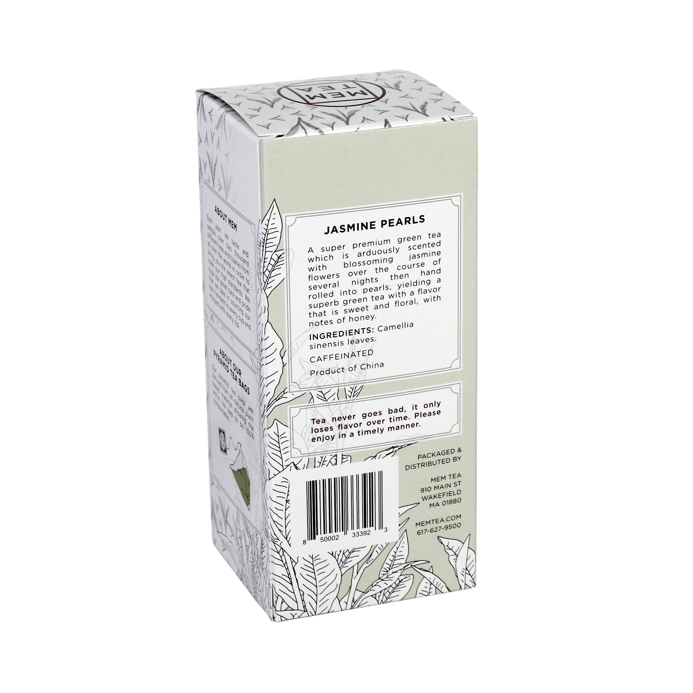 Jasmine Pearls Pyramid Tea Bags MEM TEA jasmine-pearls-pyramid-tea-bags-mem-tea