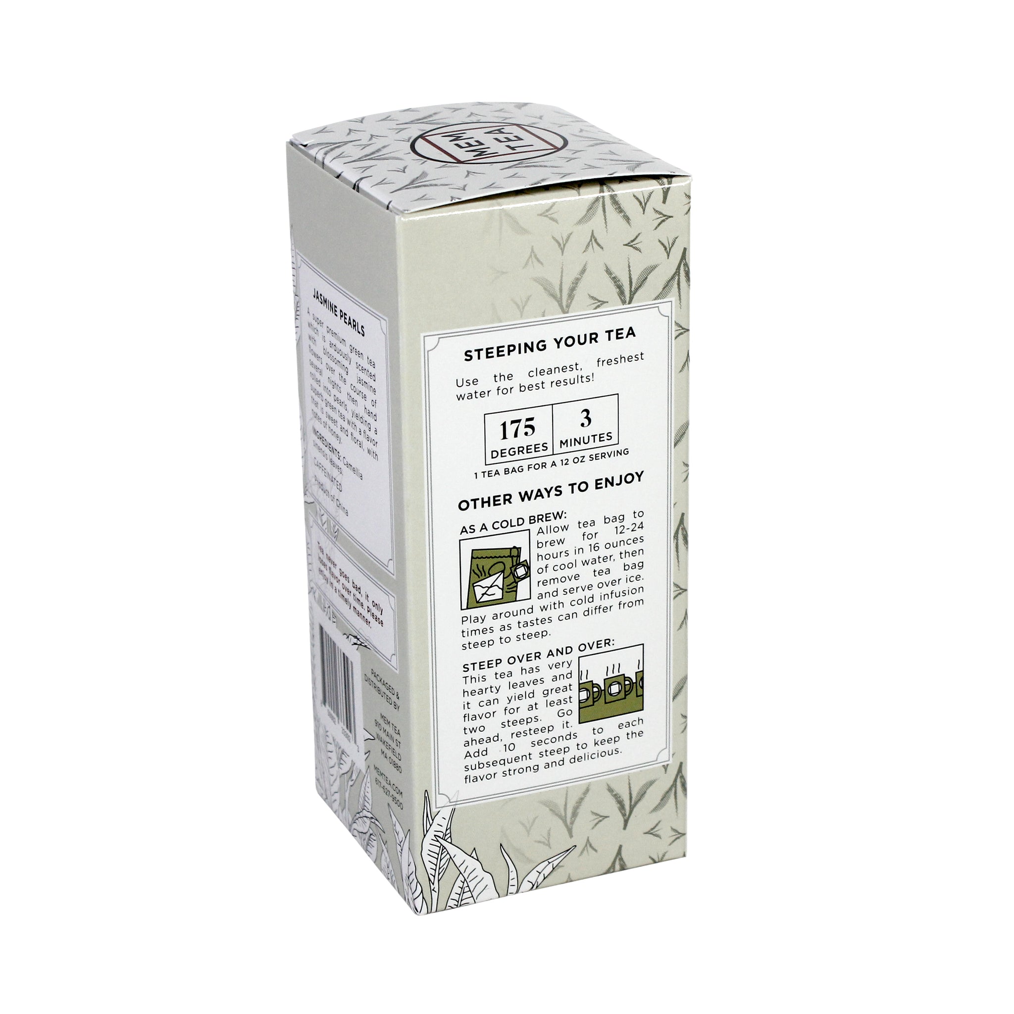 Jasmine Pearls Pyramid Tea Bags MEM TEA jasmine-pearls-pyramid-tea-bags-mem-tea