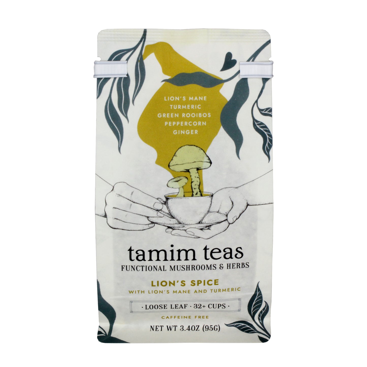 Lion's Spice - Tamim Teas - w Lion's Mane & Turmeric - retail pouch - front