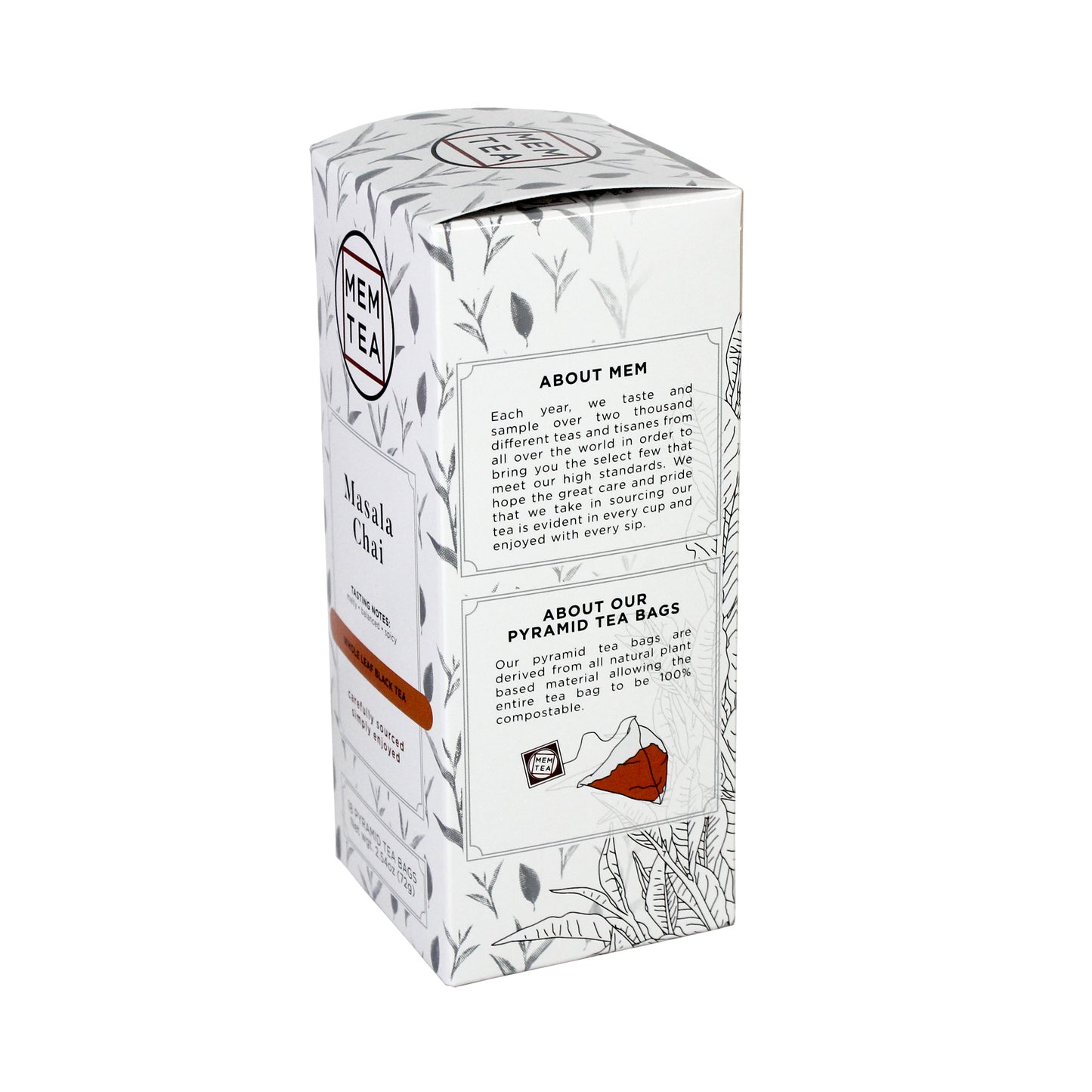 Masala Chai - Pyramid Teabag Box 18ct - about MEM Tea