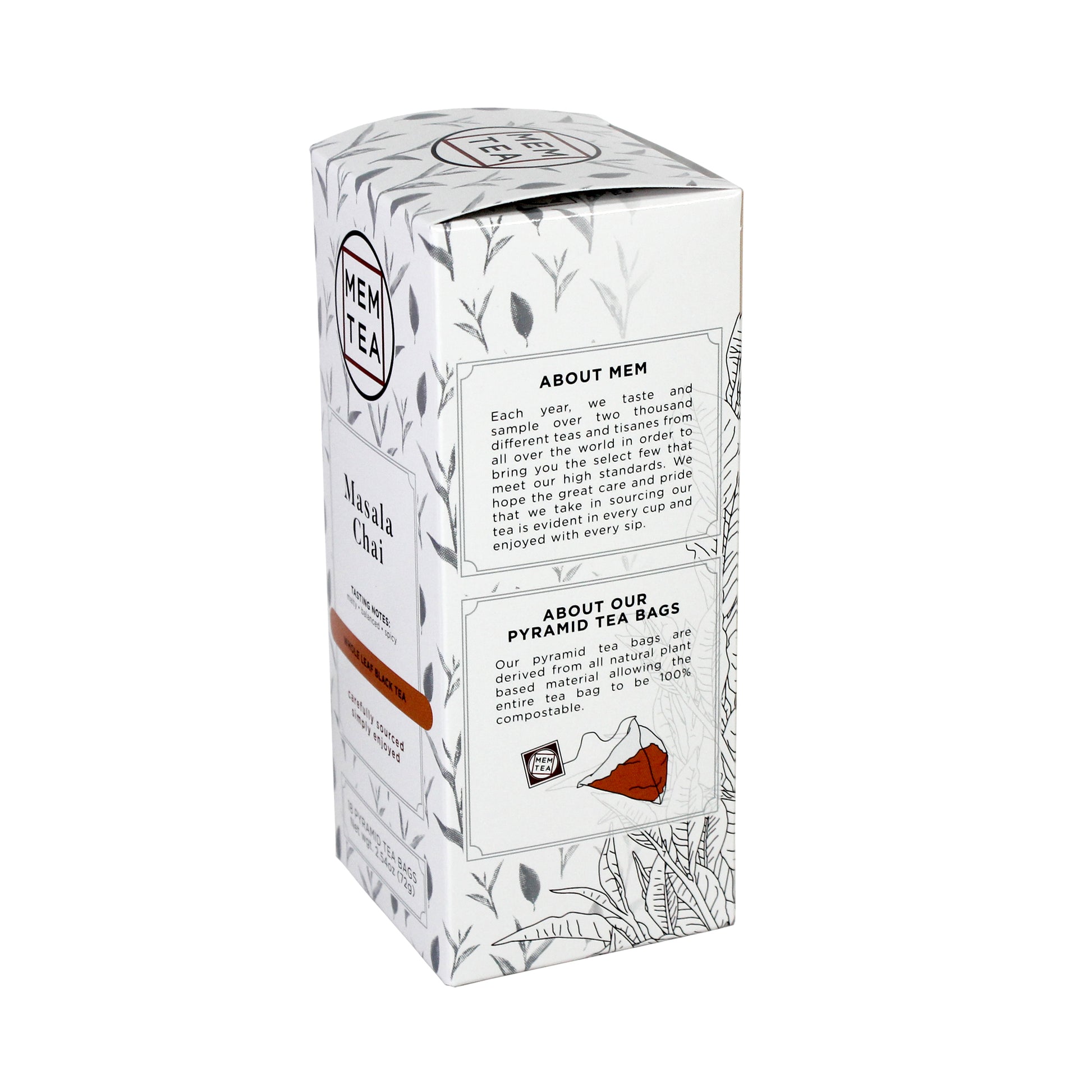 Masala Chai - Pyramid Teabag Box 18ct - about MEM Tea