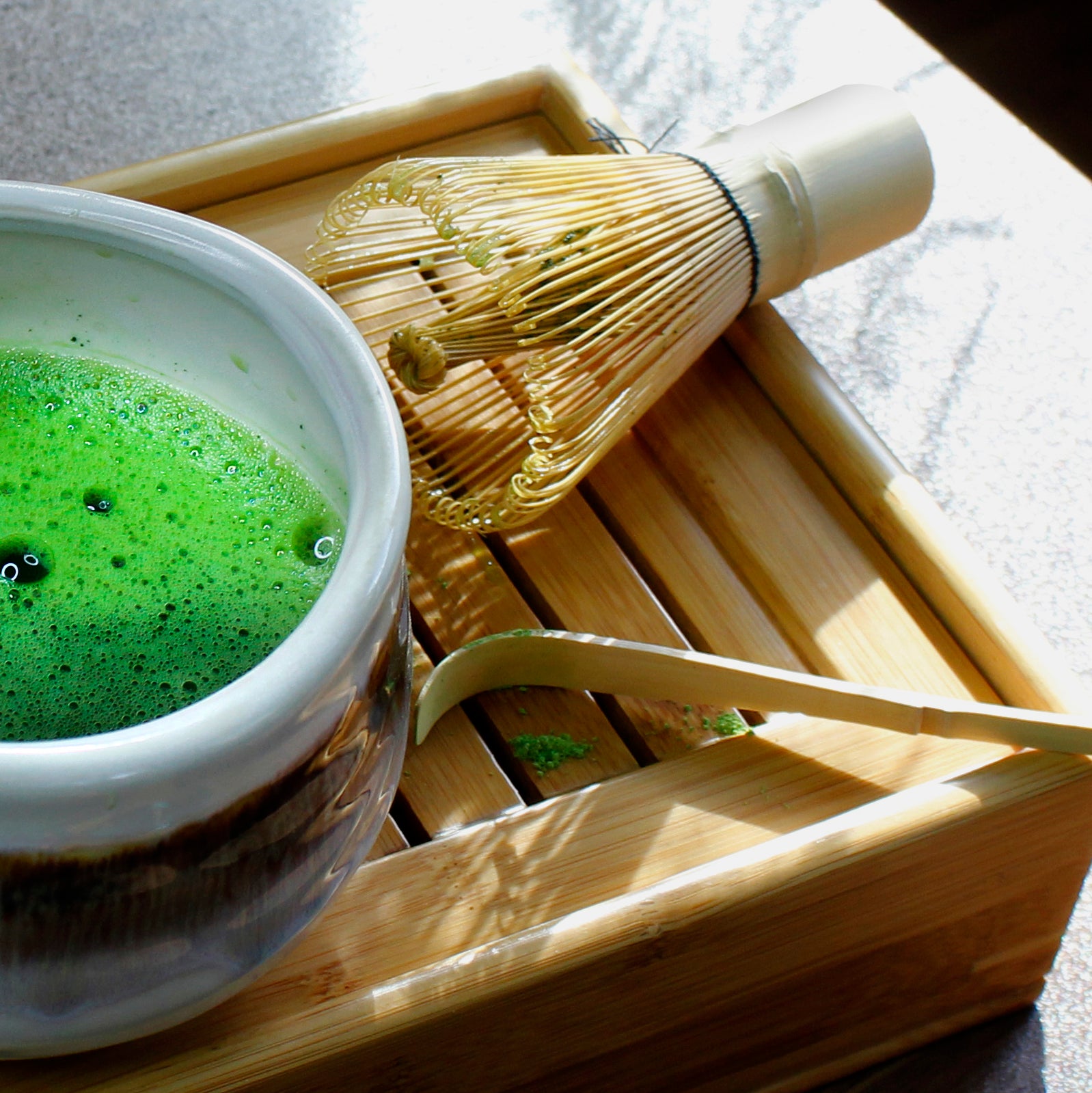 Bamboo Matcha Whisk - Chasen - with matcha set