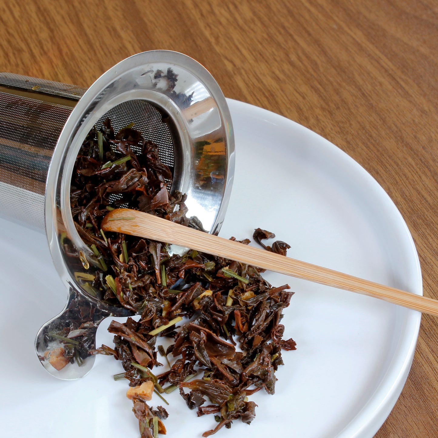 Mediterranean Black Iced Tea - wet leaves