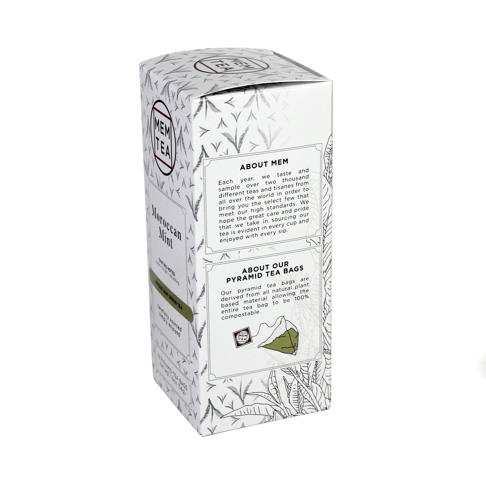 Moroccan Mint - Pyramid Teabag Box 18ct - about MEM Tea