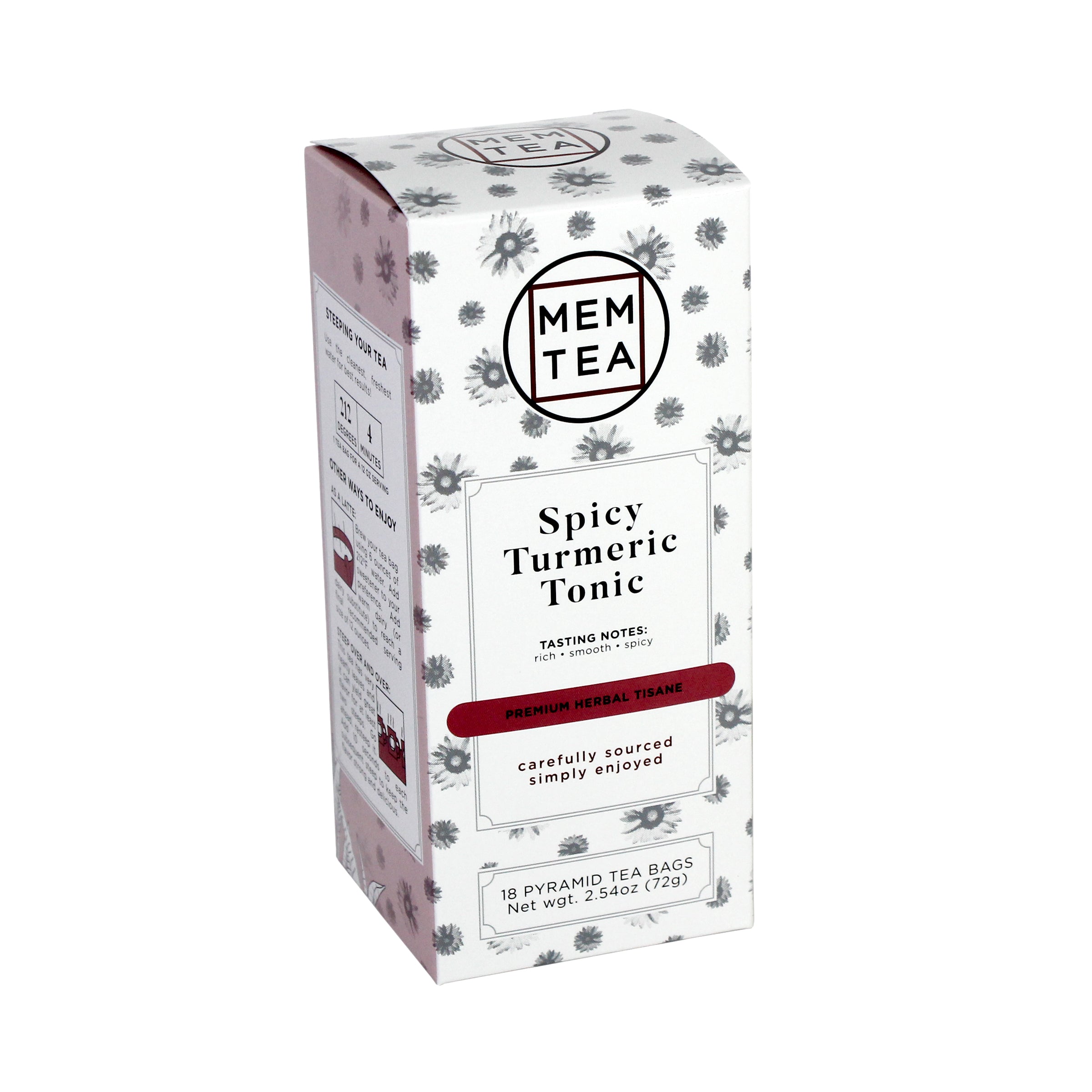 Spicy Turmeric Tonic - Pyramid Teabag Box 18ct - front