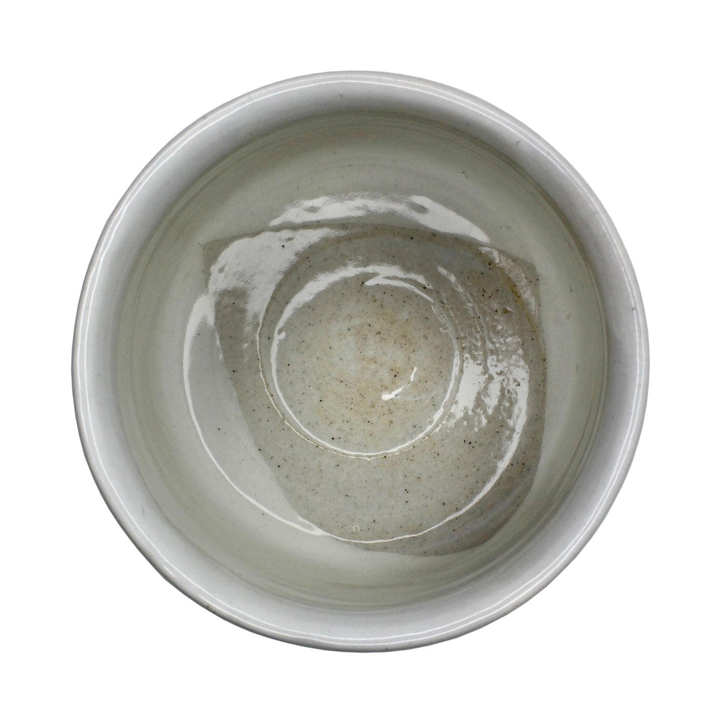 White Matcha Bowl (Chawan) - inside